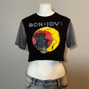 🔥5 For $25 BON JOVI American Tour Cropped Top
